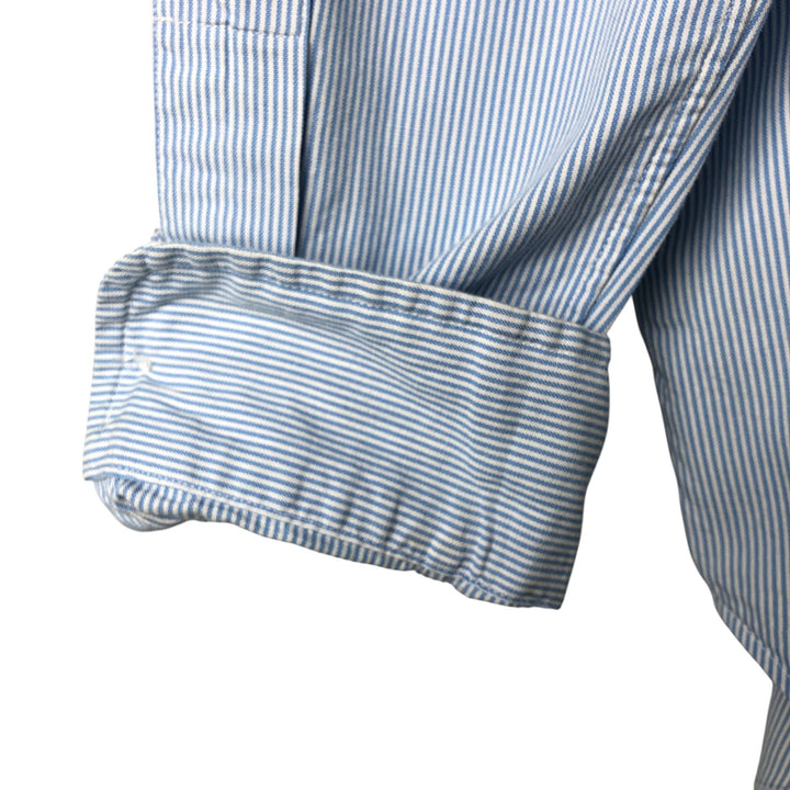 Ralph Lauren Classic Fit Long Sleeve Button Down Striped Shirt Men's M cotton Blue type light blue Vintage Second Hand