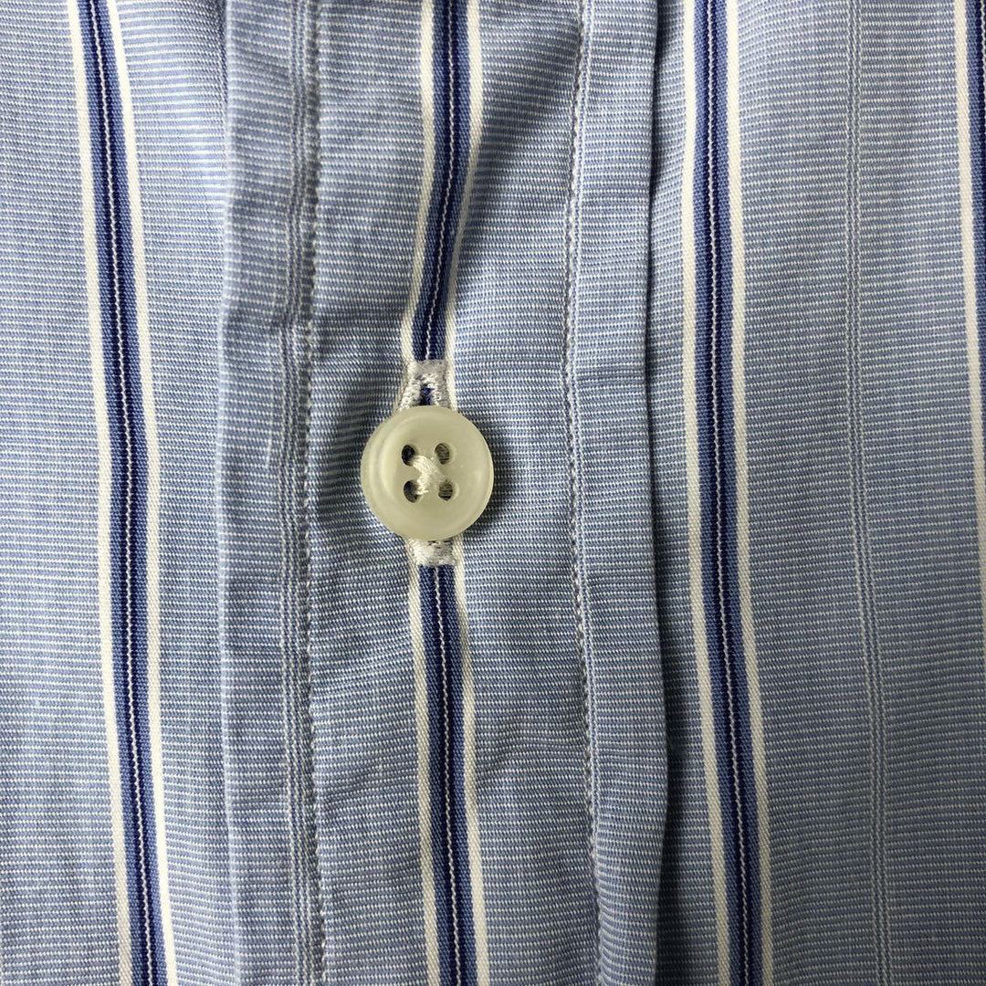 Ralph Lauren Polo by Ralph Lauren Long Sleeve Button-Down Striped Shirt, Men's Size L cotton Blue type light blue Vintage Second Hand