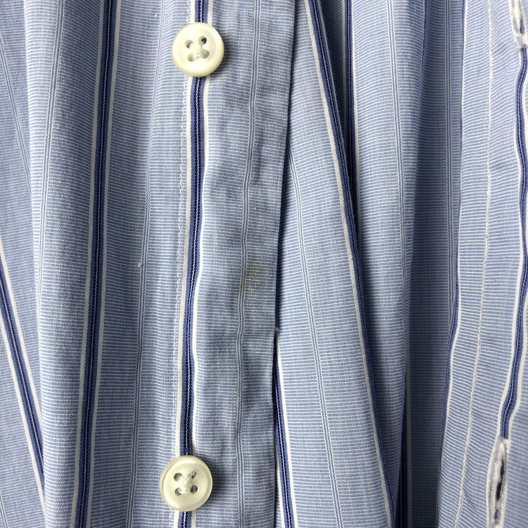 Ralph Lauren Polo by Ralph Lauren Long Sleeve Button-Down Striped Shirt, Men's Size L cotton Blue type light blue Vintage Second Hand