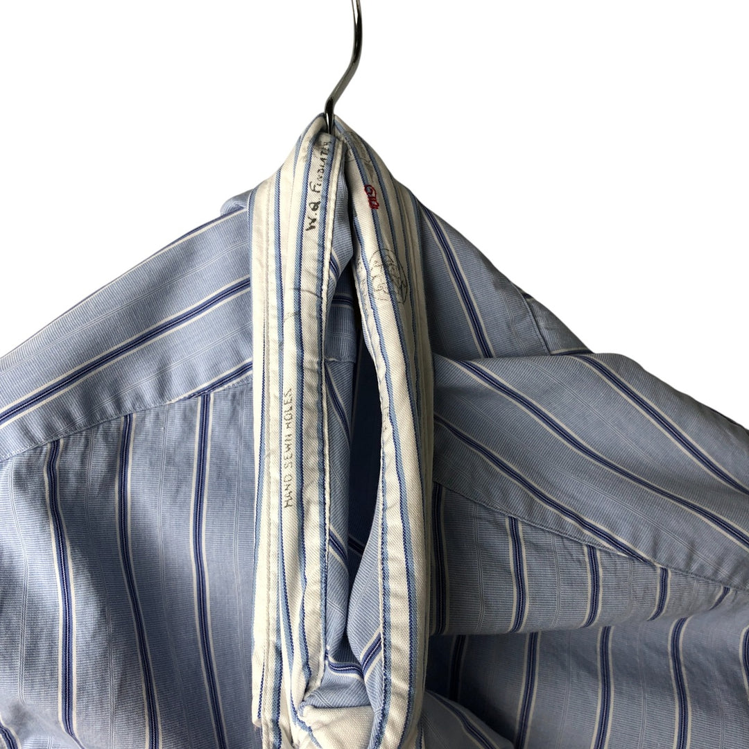 Ralph Lauren Polo by Ralph Lauren Long Sleeve Button-Down Striped Shirt, Men's Size L cotton Blue type light blue Vintage Second Hand