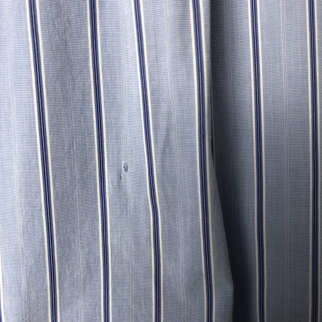 Ralph Lauren Polo by Ralph Lauren Long Sleeve Button-Down Striped Shirt, Men's Size L cotton Blue type light blue Vintage Second Hand