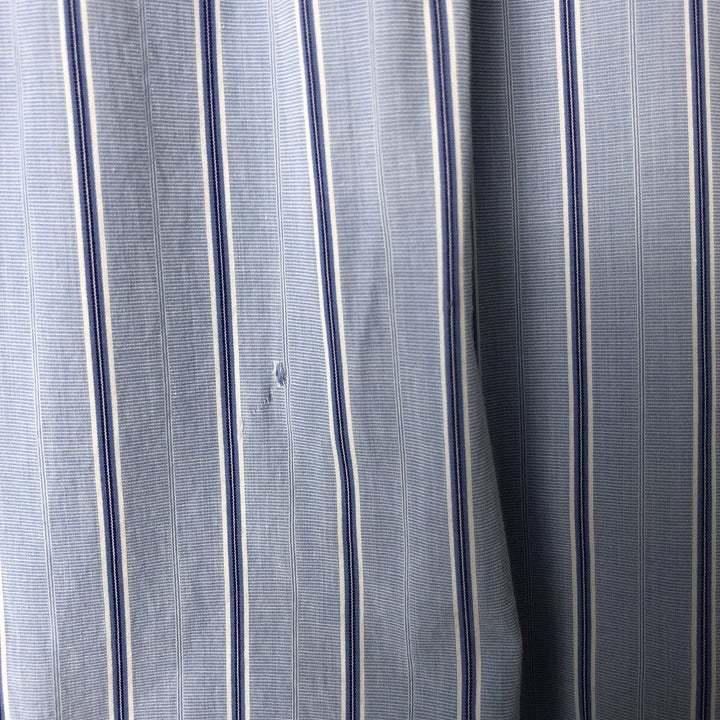 Ralph Lauren Polo by Ralph Lauren Long Sleeve Button-Down Striped Shirt, Men's Size L cotton Blue type light blue Vintage Second Hand