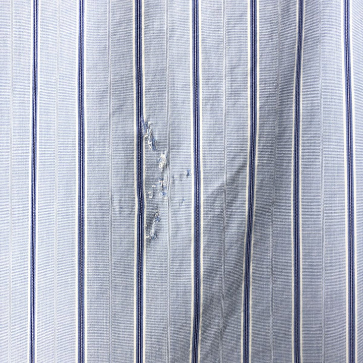 Ralph Lauren Polo by Ralph Lauren Long Sleeve Button-Down Striped Shirt, Men's Size L cotton Blue type light blue Vintage Second Hand