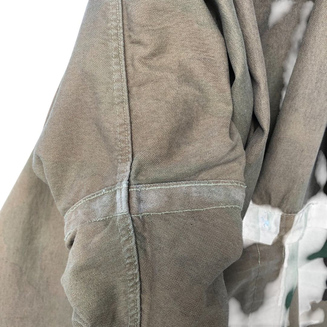 Ralph Lauren Camouflage Pattern Woodland Camo Long Sleeve Button Down Shirt Men's XXL cotton Khaki type brown Vintage Second Hand