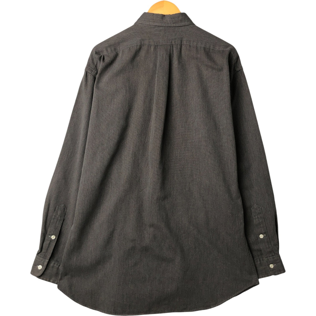 Ralph Lauren BLAKE long sleeve button down shirt, men's XL size cotton gray type Vintage Second Hand