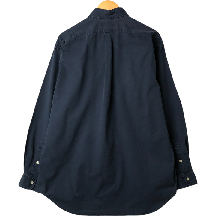 Ralph Lauren BLAIRE long sleeve button down shirt, men's size L cotton navy blue type Vintage Second Hand