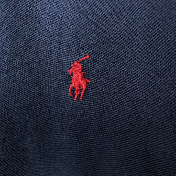 Ralph Lauren BLAIRE long sleeve button down shirt, men's size L cotton navy blue type Vintage Second Hand