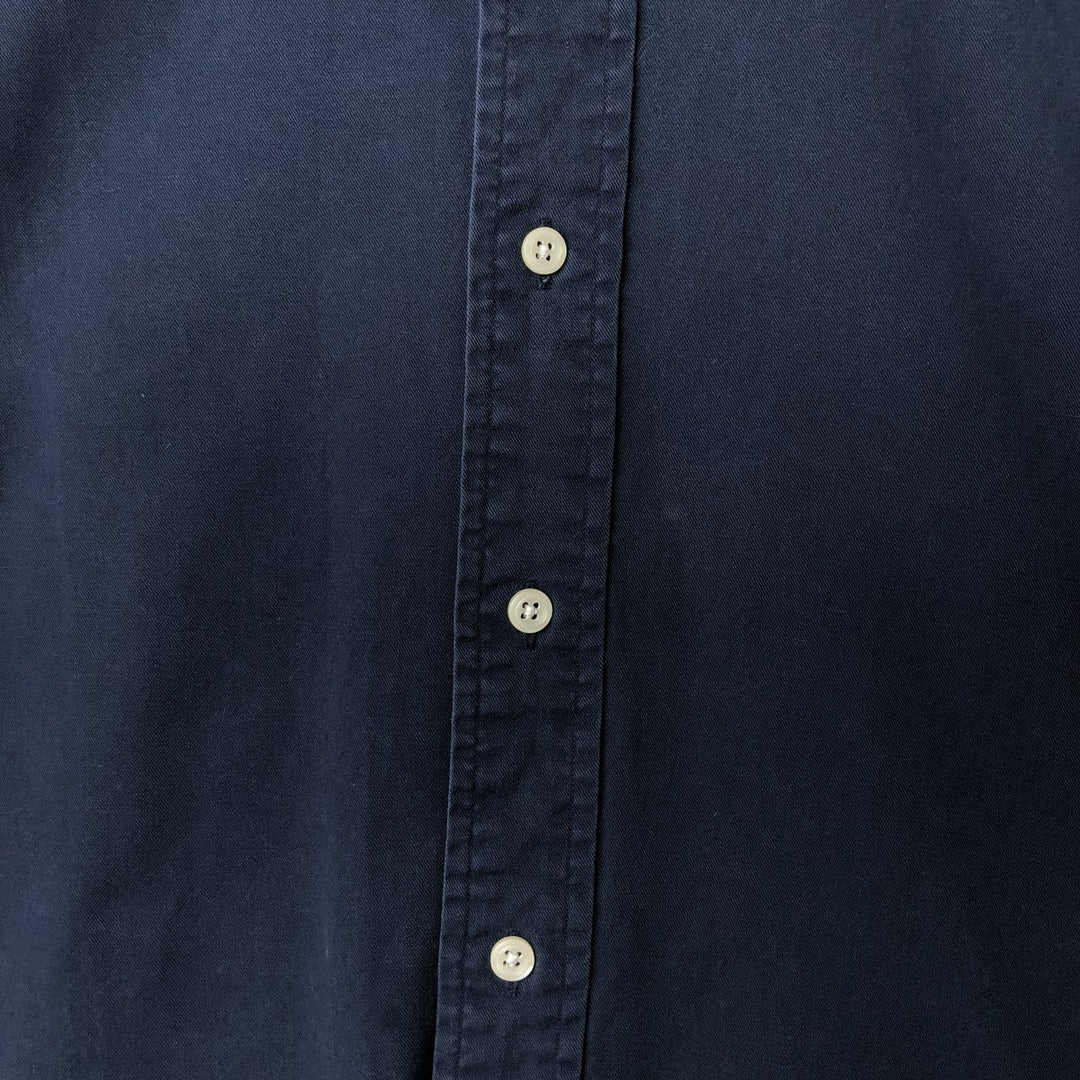 Ralph Lauren BLAIRE long sleeve button down shirt, men's size L cotton navy blue type Vintage Second Hand