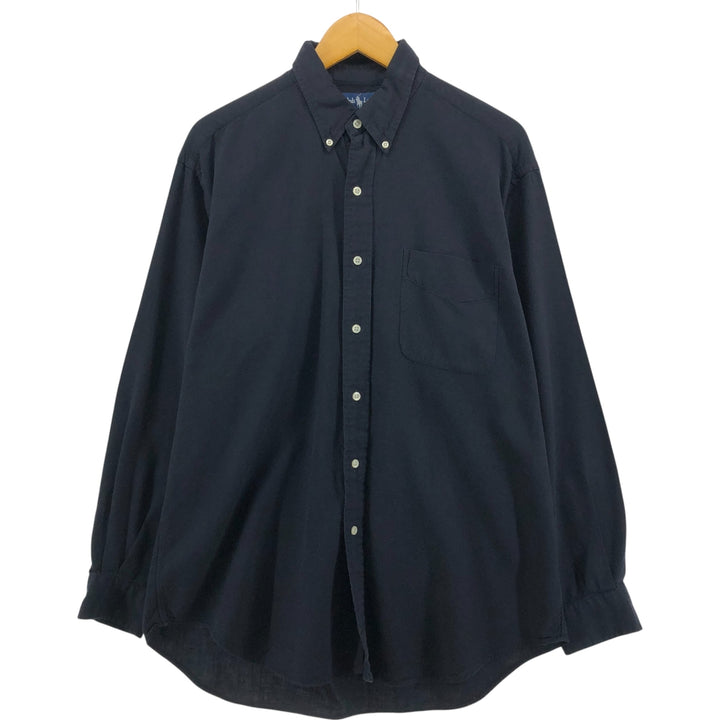 Ralph Lauren BLAKE long sleeve button down shirt, men's size L cotton black type Vintage Second Hand
