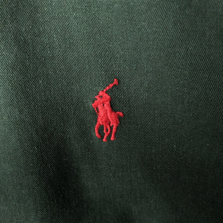 Ralph Lauren BLAKE long sleeve button down shirt, men's XL size cotton Green type dark green Vintage Second Hand