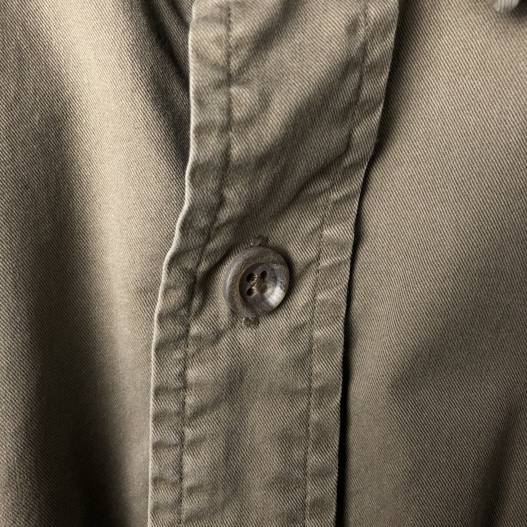 Ralph Lauren POLO RALPH LAUREN Long Sleeve Button Down Shirt Men's Size L cotton Khaki type brown Vintage Second Hand