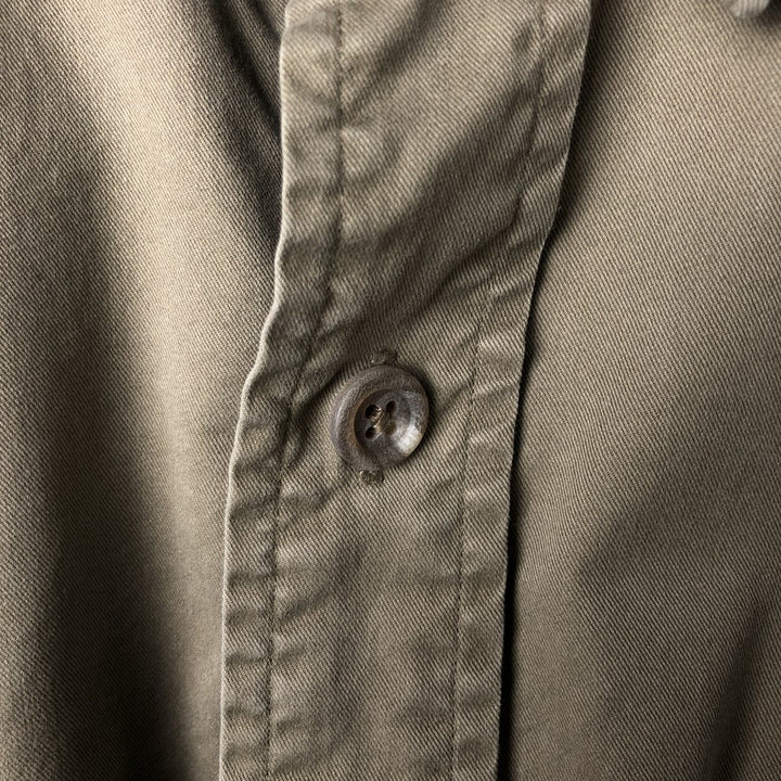 Ralph Lauren POLO RALPH LAUREN Long Sleeve Button Down Shirt Men's Size L cotton Khaki type brown Vintage Second Hand