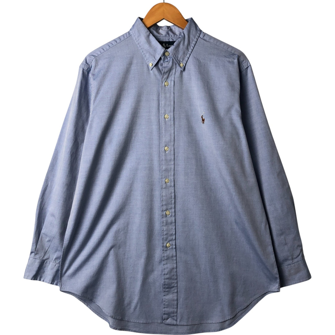 Ralph Lauren Classic Fit Long Sleeve Button Down Shirt, Men's Size L cotton Blue type light blue Vintage Second Hand
