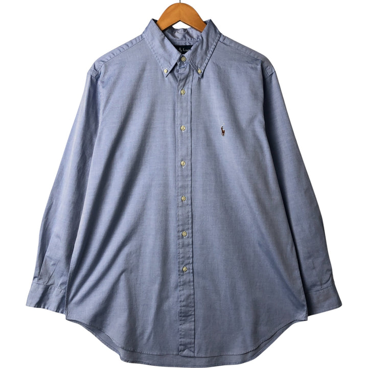 Ralph Lauren Classic Fit Long Sleeve Button Down Shirt, Men's Size L cotton Blue type light blue Vintage Second Hand