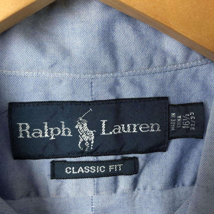 Ralph Lauren Classic Fit Long Sleeve Button Down Shirt, Men's Size L cotton Blue type light blue Vintage Second Hand