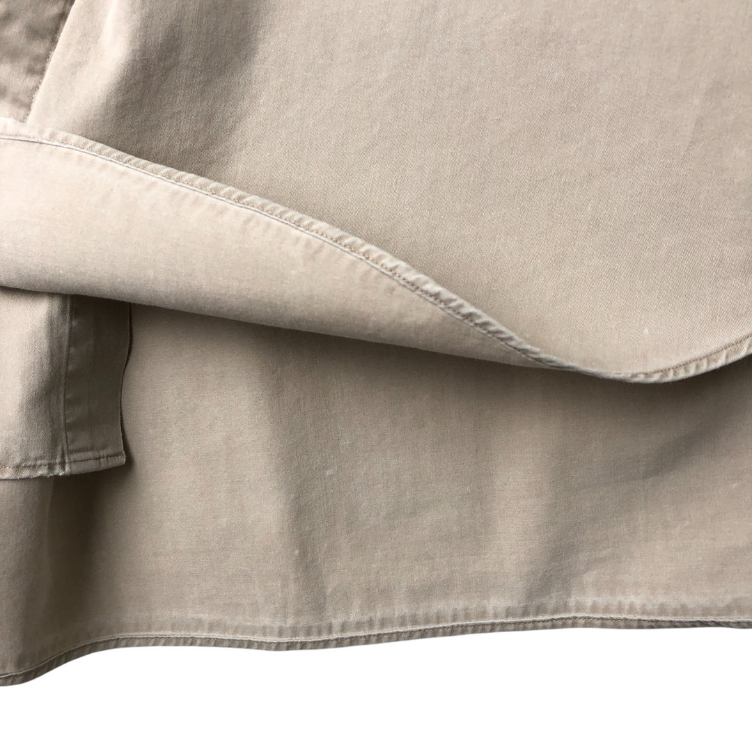 Ralph Lauren BLAKE long sleeve button down shirt, men's XL size cotton beige type brown Vintage Second Hand