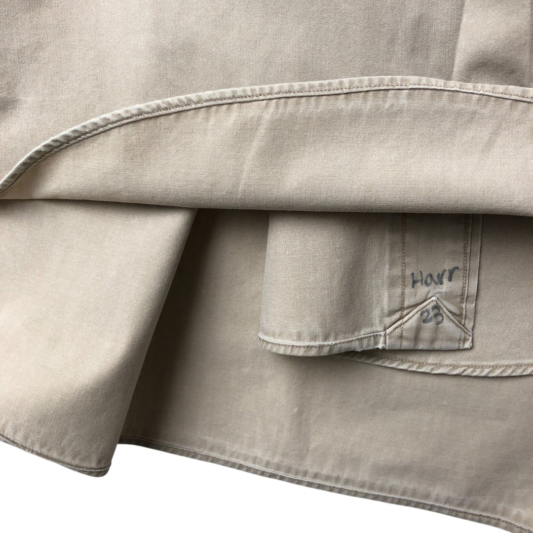 Ralph Lauren BLAKE long sleeve button down shirt, men's XL size cotton beige type brown Vintage Second Hand