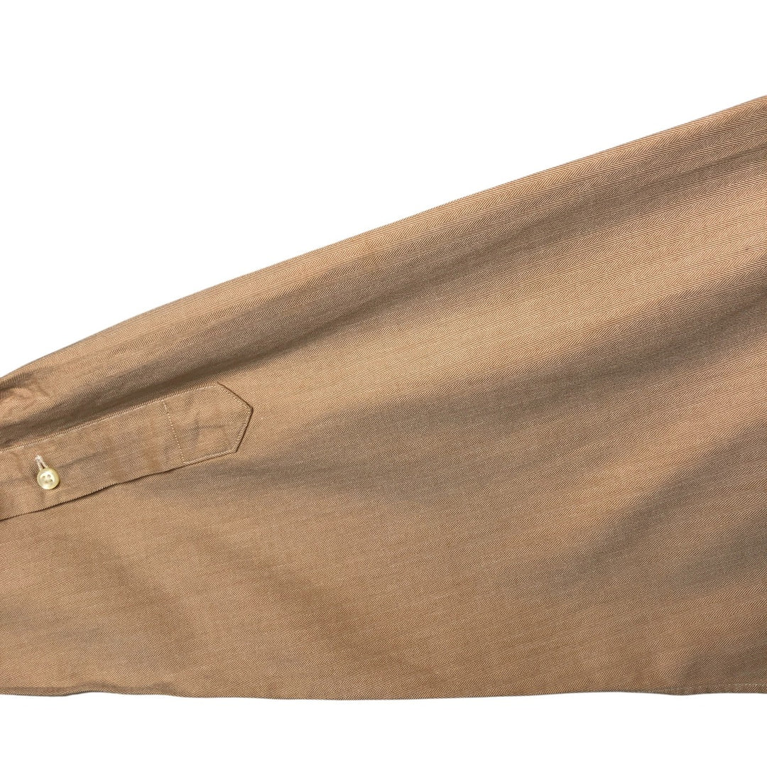 Ralph Lauren YARMOUTH long sleeve button down shirt, men's size L cotton Beige type Vintage Second Hand