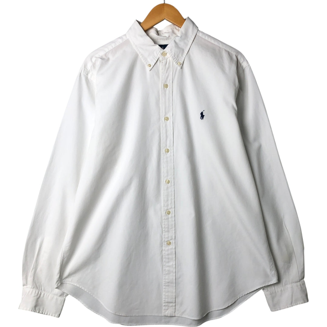 Ralph Lauren Classic Fit Long Sleeve Button Down Shirt Men's XL cotton white type Vintage Second Hand