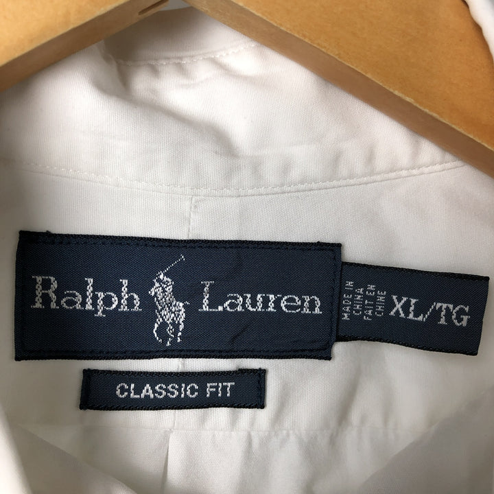 Ralph Lauren Classic Fit Long Sleeve Button Down Shirt Men's XL cotton white type Vintage Second Hand