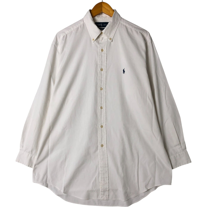Ralph Lauren Classic Fit Long Sleeve Button Down Shirt, Men's Size L cotton white type Vintage Second Hand