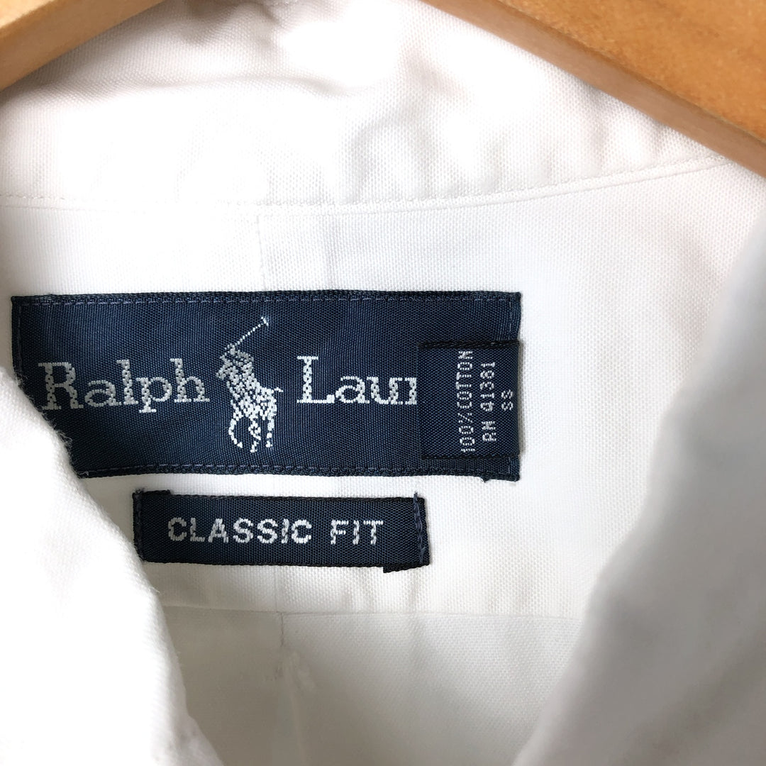 Ralph Lauren Classic Fit Long Sleeve Button Down Shirt, Men's Size L cotton white type Vintage Second Hand