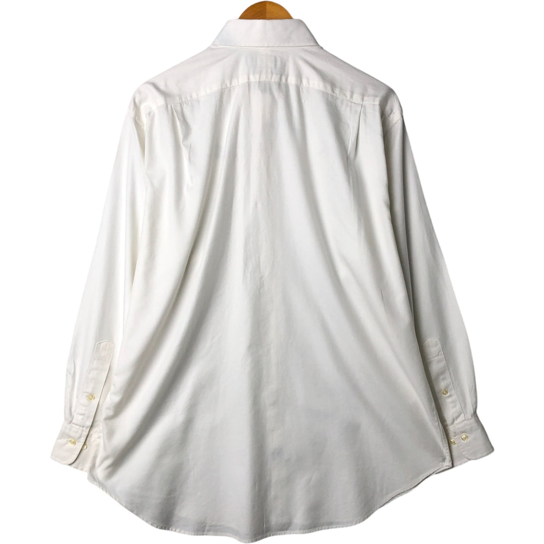 Ralph Lauren REGEND CLASSIC FIT wide collar long sleeve cotton shirt, men's size L cotton white type Vintage Second Hand