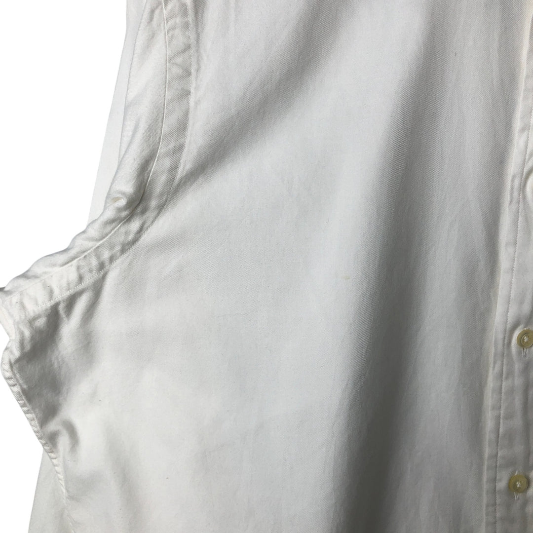 Ralph Lauren REGEND CLASSIC FIT wide collar long sleeve cotton shirt, men's size L cotton white type Vintage Second Hand