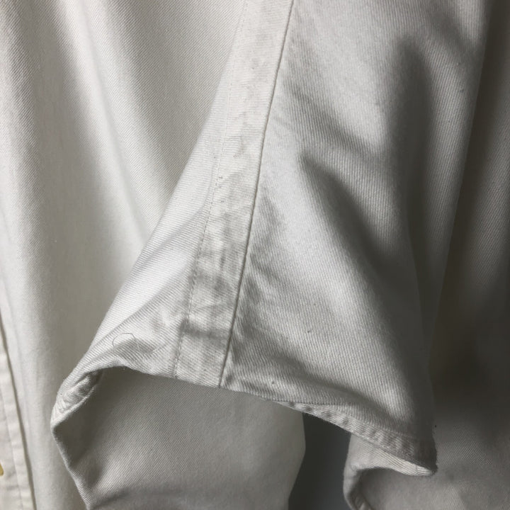 Ralph Lauren REGEND CLASSIC FIT wide collar long sleeve cotton shirt, men's size L cotton white type Vintage Second Hand
