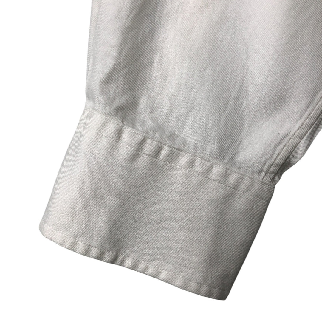 Ralph Lauren REGEND CLASSIC FIT wide collar long sleeve cotton shirt, men's size L cotton white type Vintage Second Hand