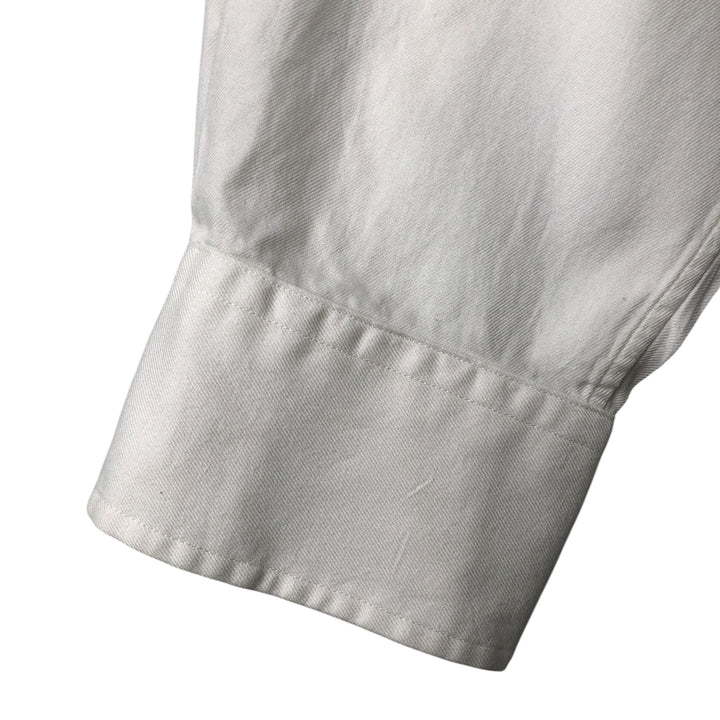 Ralph Lauren REGEND CLASSIC FIT wide collar long sleeve cotton shirt, men's size L cotton white type Vintage Second Hand