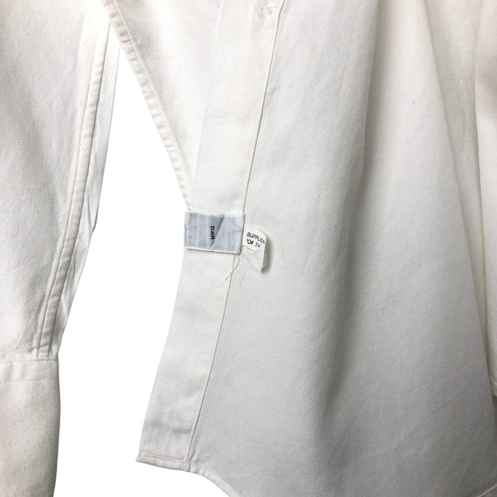 Ralph Lauren REGEND CLASSIC FIT wide collar long sleeve cotton shirt, men's size L cotton white type Vintage Second Hand
