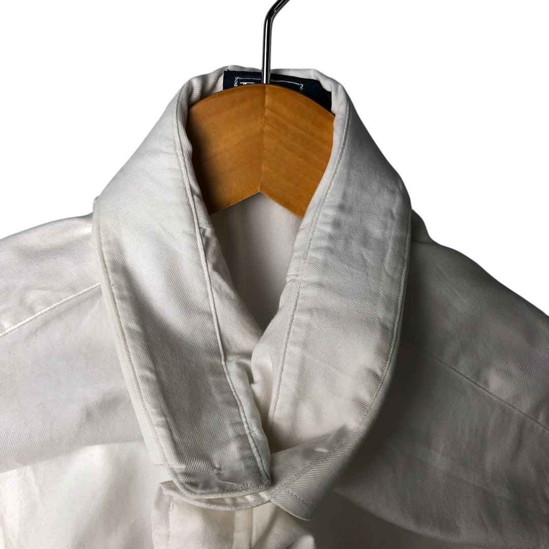 Ralph Lauren REGEND CLASSIC FIT wide collar long sleeve cotton shirt, men's size L cotton white type Vintage Second Hand