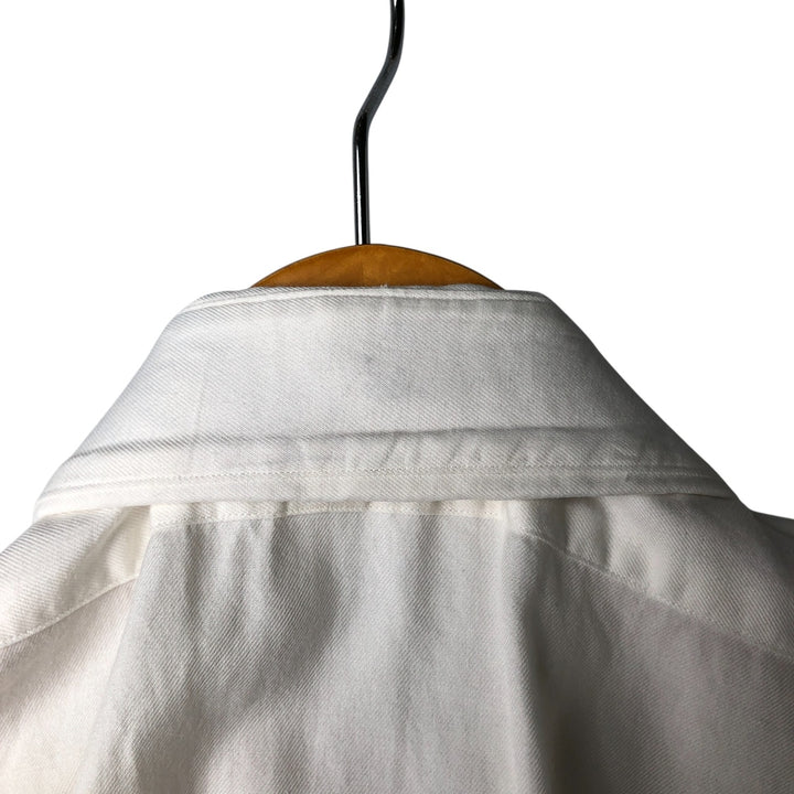 Ralph Lauren REGEND CLASSIC FIT wide collar long sleeve cotton shirt, men's size L cotton white type Vintage Second Hand