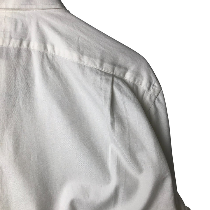 Ralph Lauren REGEND CLASSIC FIT wide collar long sleeve cotton shirt, men's size L cotton white type Vintage Second Hand