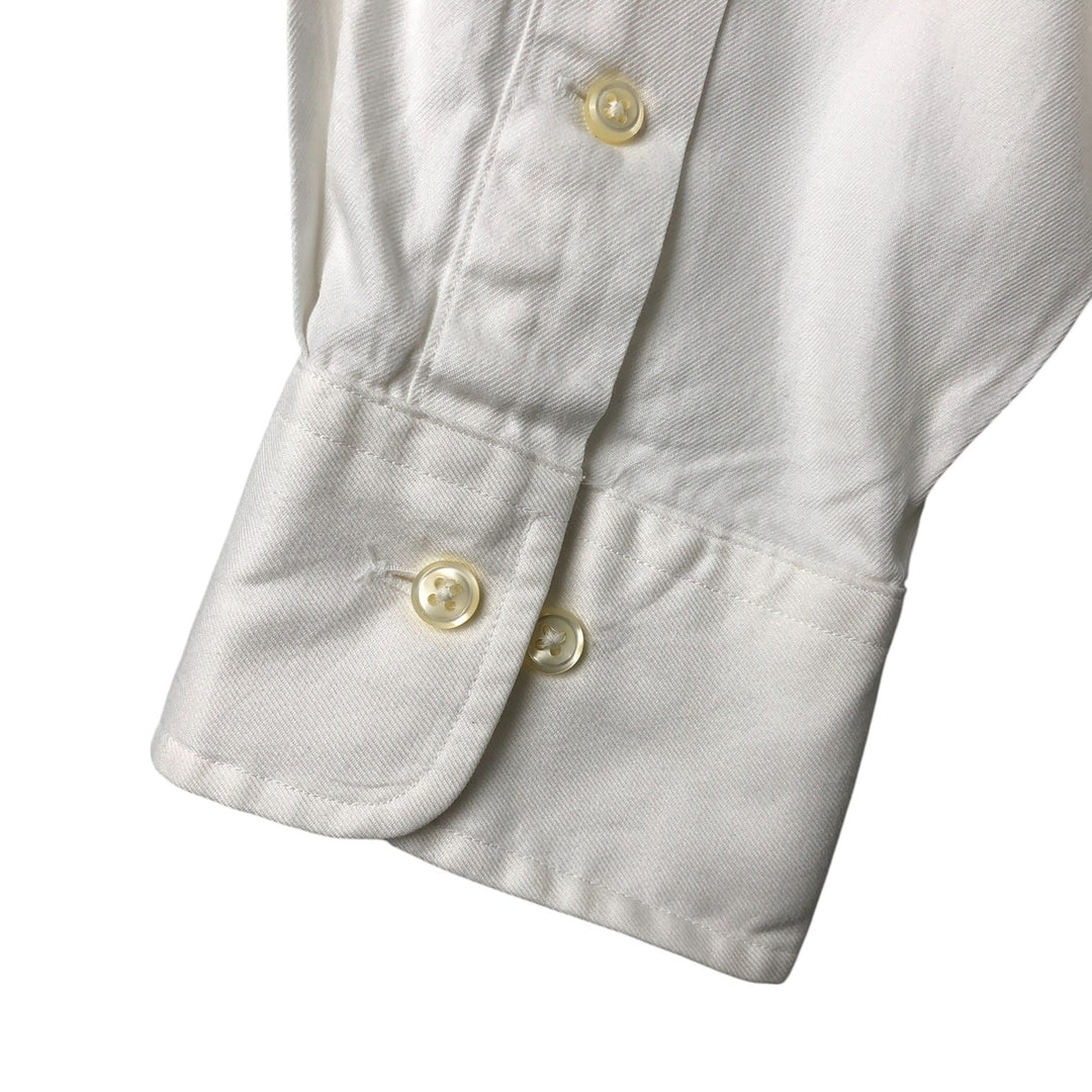 Ralph Lauren REGEND CLASSIC FIT wide collar long sleeve cotton shirt, men's size L cotton white type Vintage Second Hand