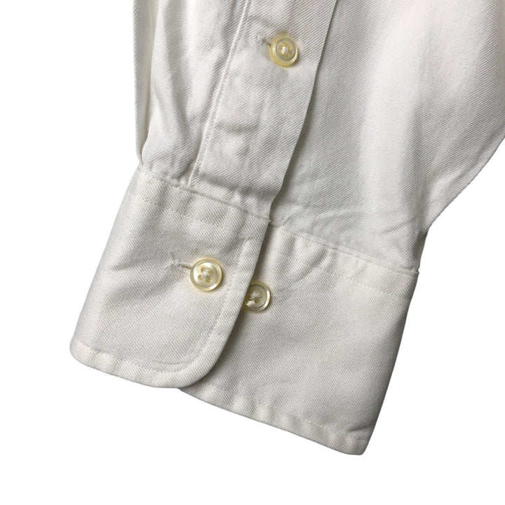 Ralph Lauren REGEND CLASSIC FIT wide collar long sleeve cotton shirt, men's size L cotton white type Vintage Second Hand