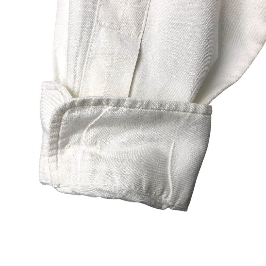 Ralph Lauren REGEND CLASSIC FIT wide collar long sleeve cotton shirt, men's size L cotton white type Vintage Second Hand