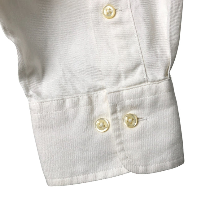 Ralph Lauren REGEND CLASSIC FIT wide collar long sleeve cotton shirt, men's size L cotton white type Vintage Second Hand