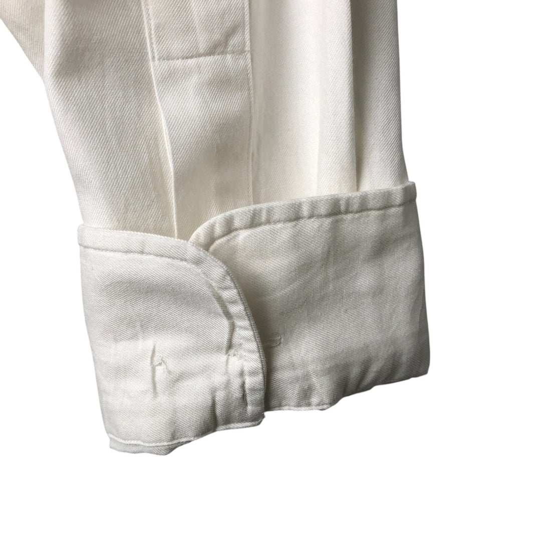 Ralph Lauren REGEND CLASSIC FIT wide collar long sleeve cotton shirt, men's size L cotton white type Vintage Second Hand