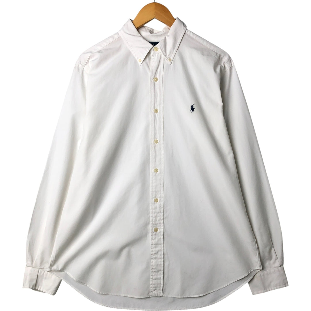 Ralph Lauren Classic Fit Long Sleeve Button Down Shirt, Men's Size L cotton white type Vintage Second Hand