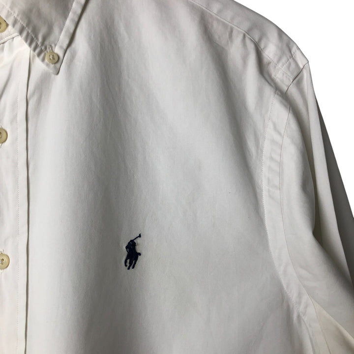 Ralph Lauren Classic Fit Long Sleeve Button Down Shirt, Men's Size L cotton white type Vintage Second Hand