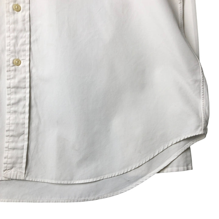 Ralph Lauren Classic Fit Long Sleeve Button Down Shirt, Men's Size L cotton white type Vintage Second Hand