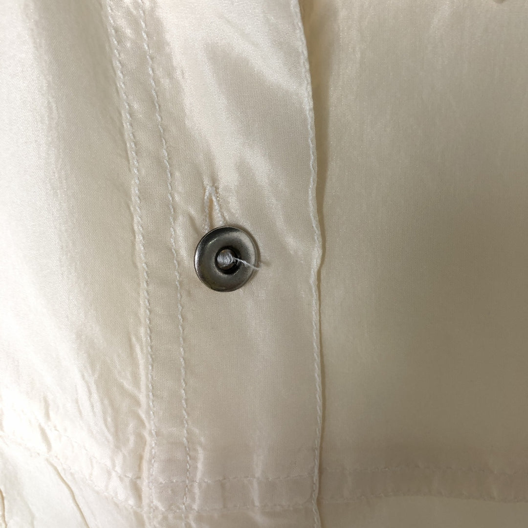 Gloria Vanderbilt long-sleeved silk shirt, women's size L silk ivory Vintage Second Hand