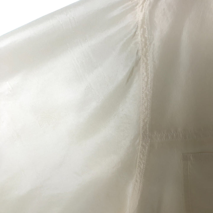 Gloria Vanderbilt long-sleeved silk shirt, women's size L silk ivory Vintage Second Hand