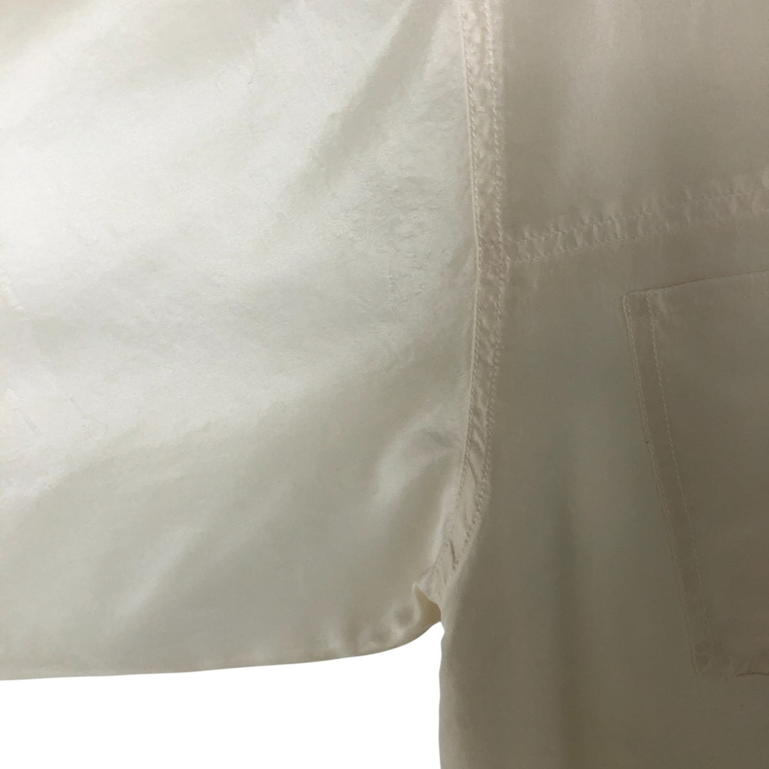 Gloria Vanderbilt long-sleeved silk shirt, women's size L silk ivory Vintage Second Hand