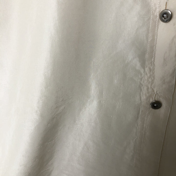 Gloria Vanderbilt long-sleeved silk shirt, women's size L silk ivory Vintage Second Hand