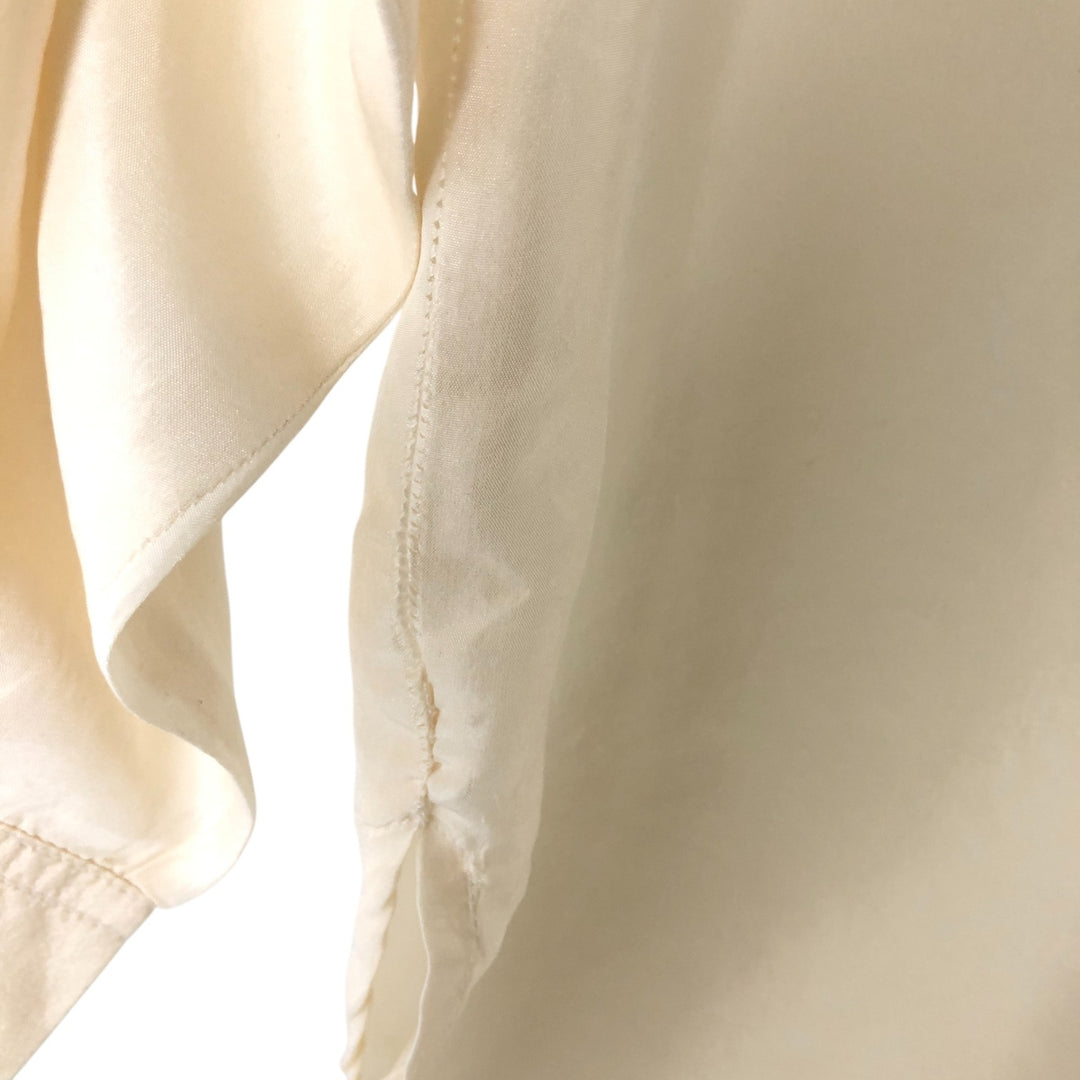 Gloria Vanderbilt long-sleeved silk shirt, women's size L silk ivory Vintage Second Hand