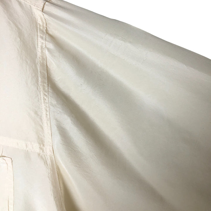 Gloria Vanderbilt long-sleeved silk shirt, women's size L silk ivory Vintage Second Hand