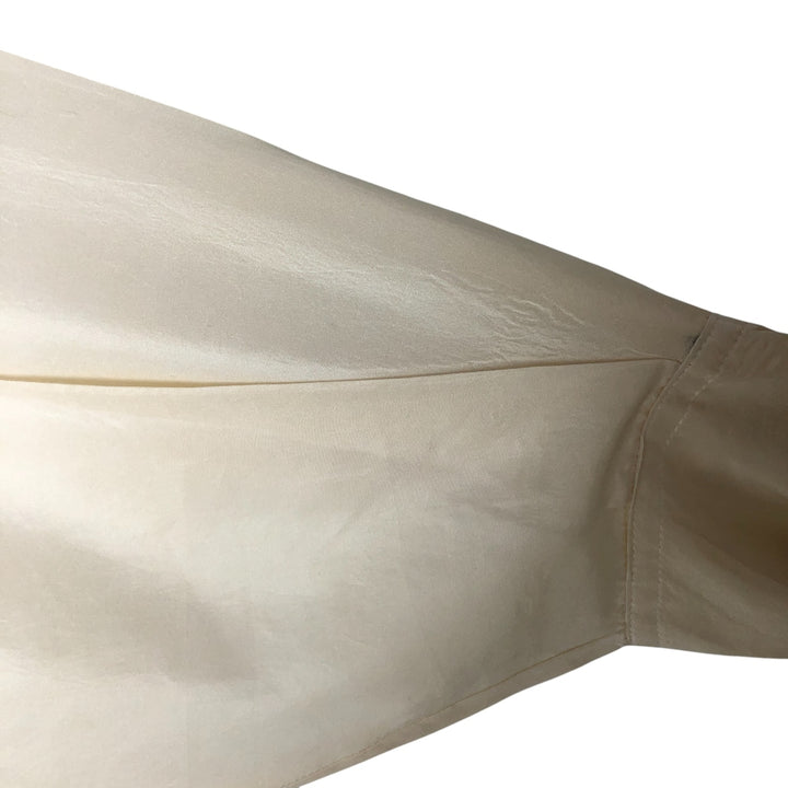 Gloria Vanderbilt long-sleeved silk shirt, women's size L silk ivory Vintage Second Hand